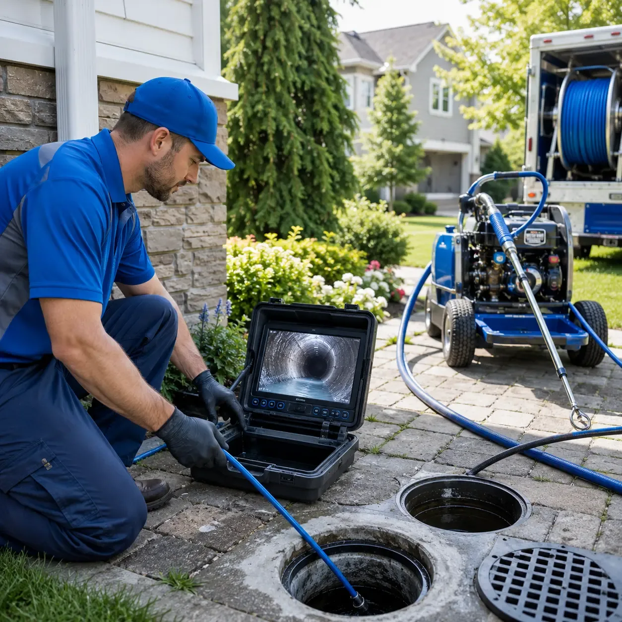 Outdoor drain cleaning professionals serving Bowers, PA